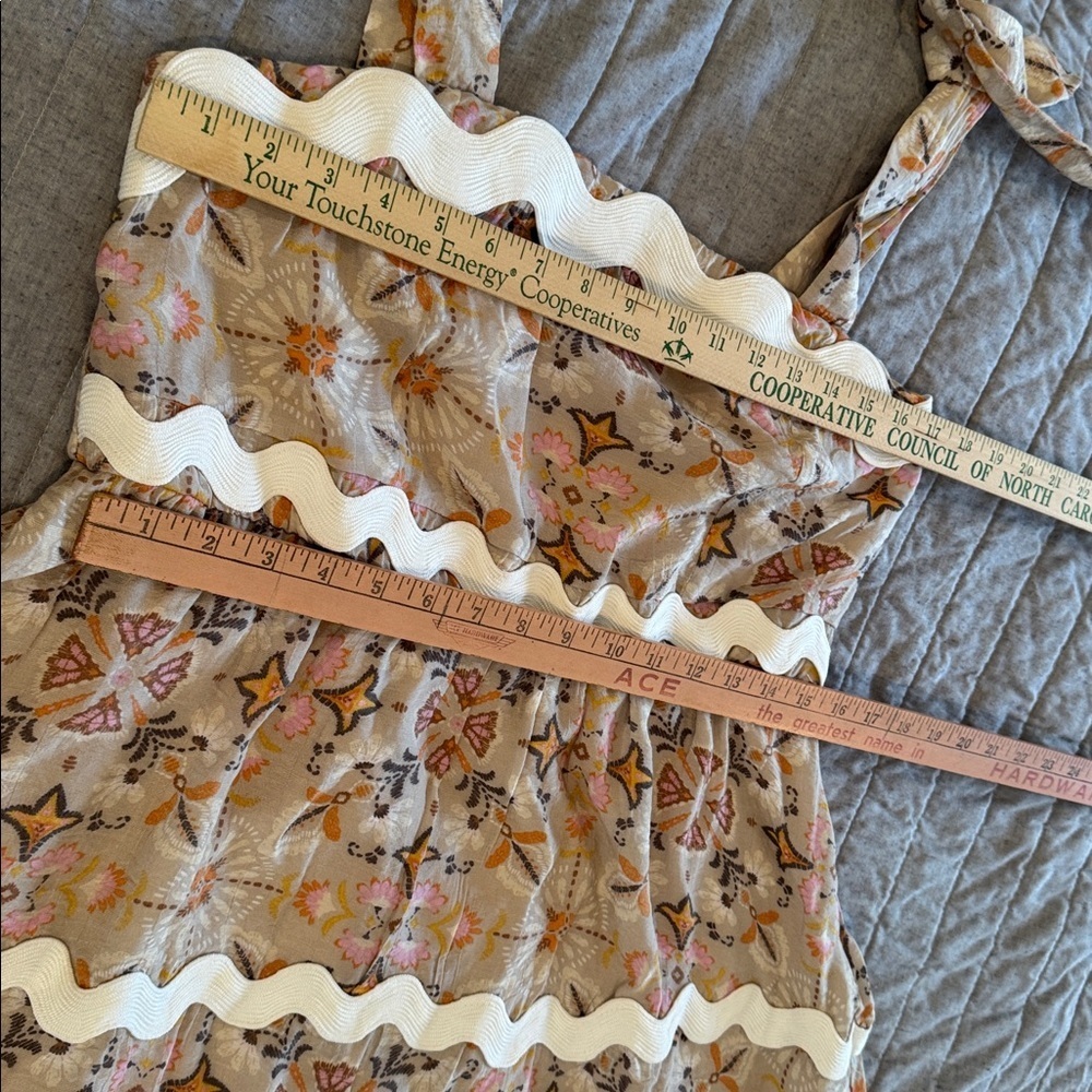 Marissa Olivia Boho Ric-Rac Tiered Dress - Size Large - Picture 4 of 12